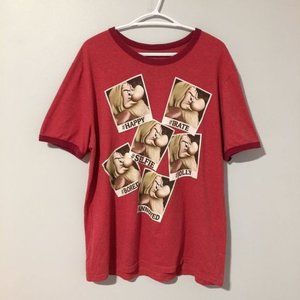 Grumpy Dwarf Red Short Sleeve Tshirt Disney Size XL
